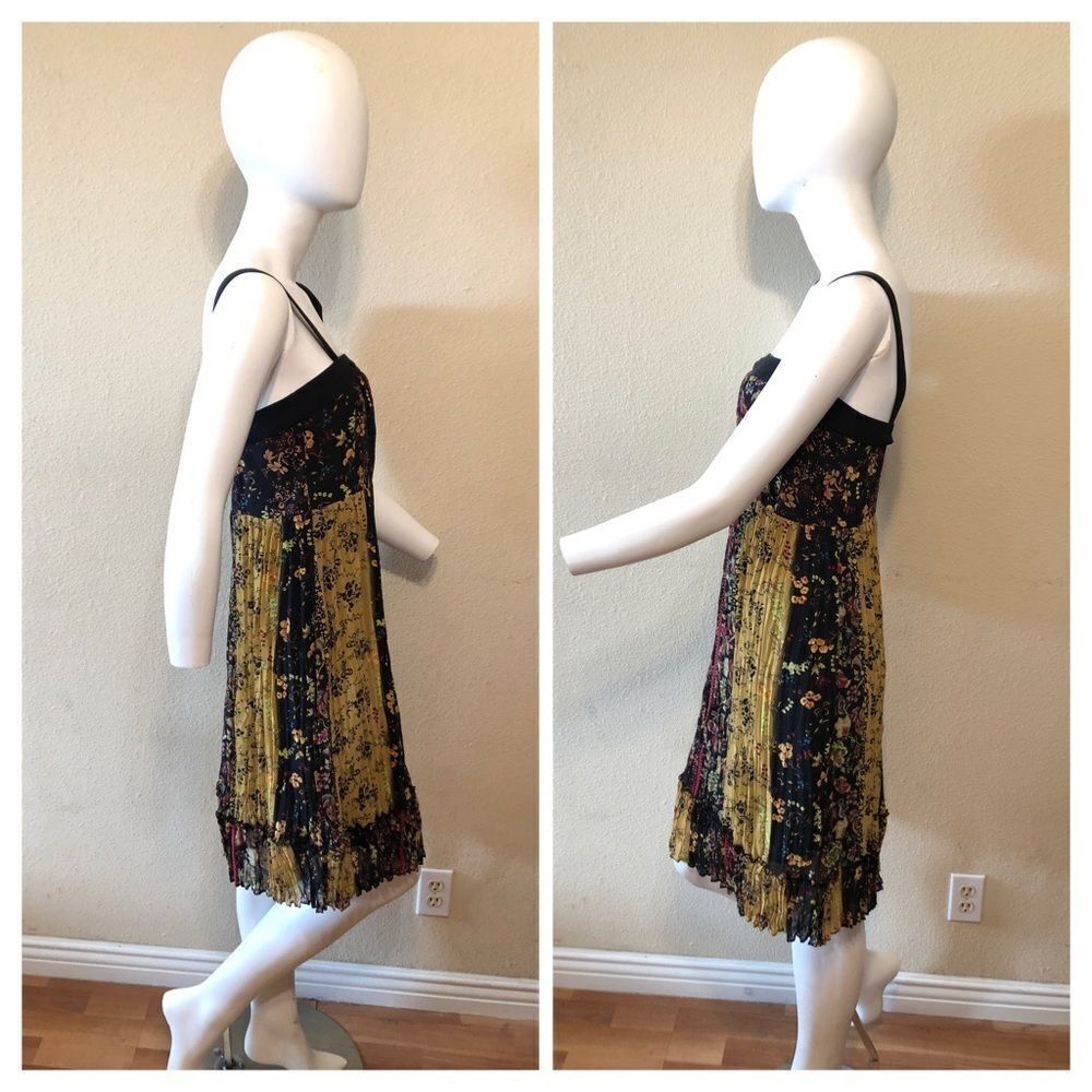 Sandra Darren Floral Pleated Midi Dress Size 12P - Picture 2 of 8